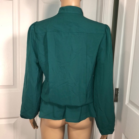 Bisou Bisou Michele Bohbot Green Top. NWT. XS - Picture 5 of 10